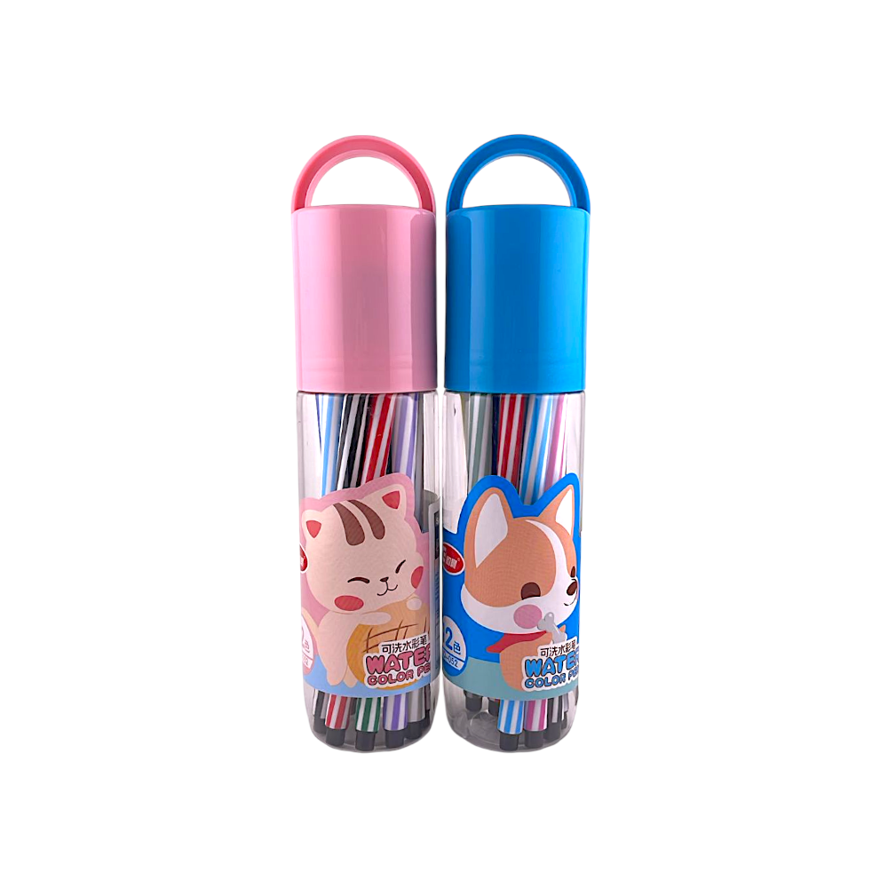 Canetinha Water Color Pen (12 cores) - JD-052-12