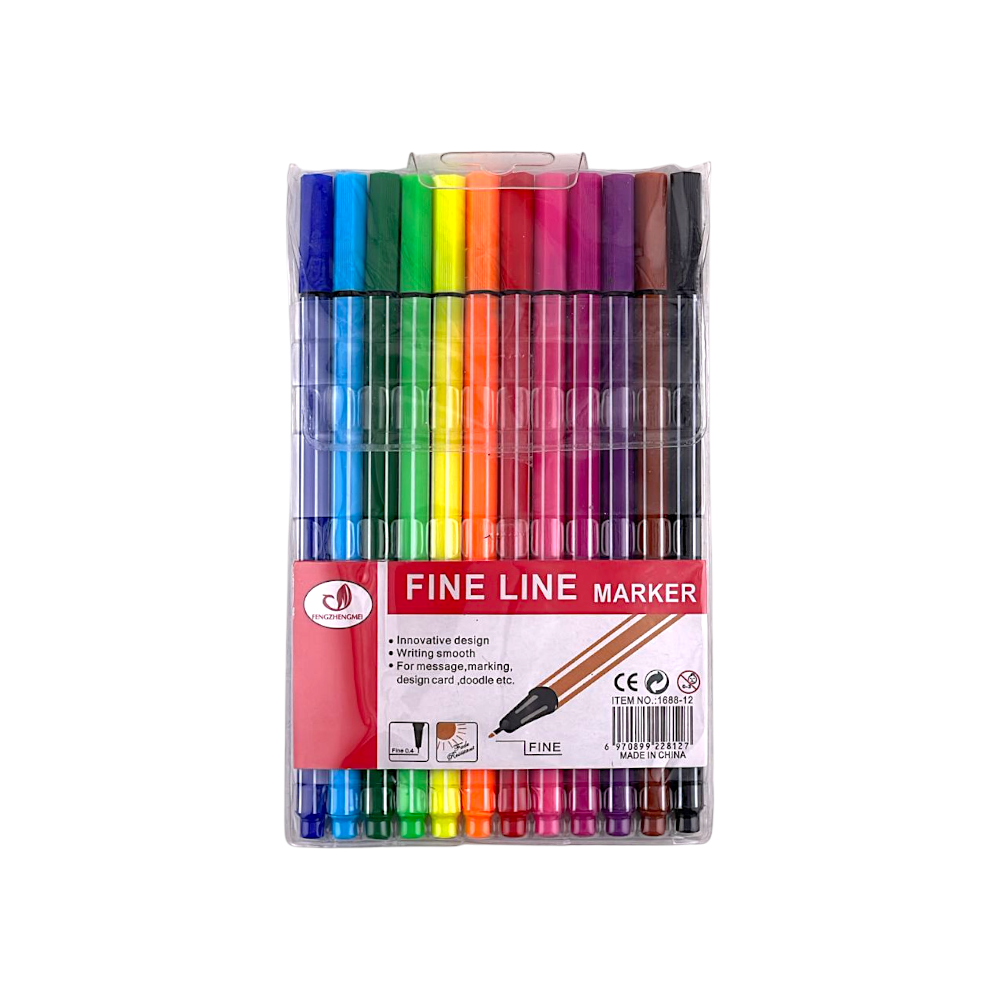 Canetinha Fine Line Marker - (12 cores) - 1688-12