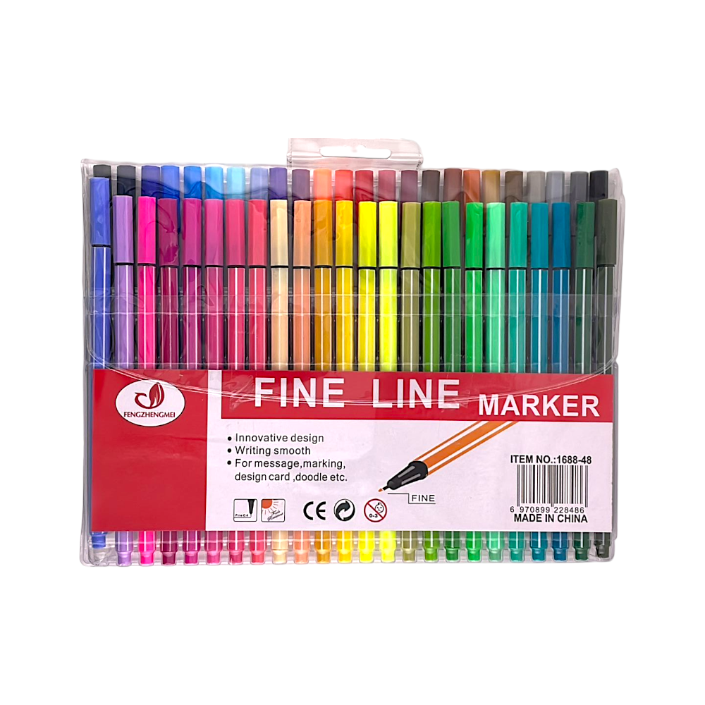 Canetinha Fine Line Marker - (48 cores) - 1688-48