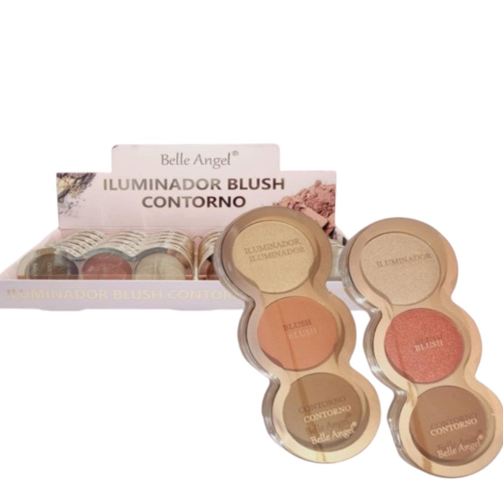 ILUMINADOR, BLUSH E CONTORNO REF: B133