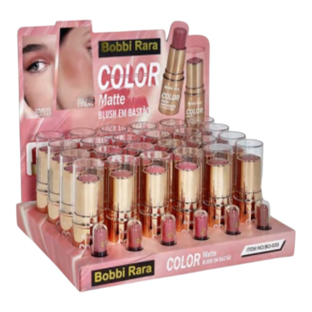 BLUSH EM BASTÃO COLOR MATTE BOBI RARA BB-033
