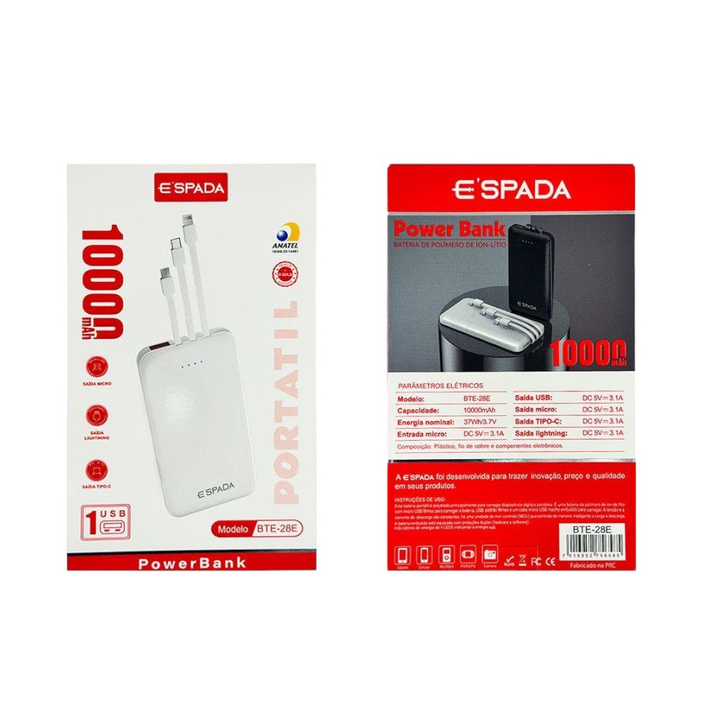 CARREGADOR PORTATIL BTE-28E