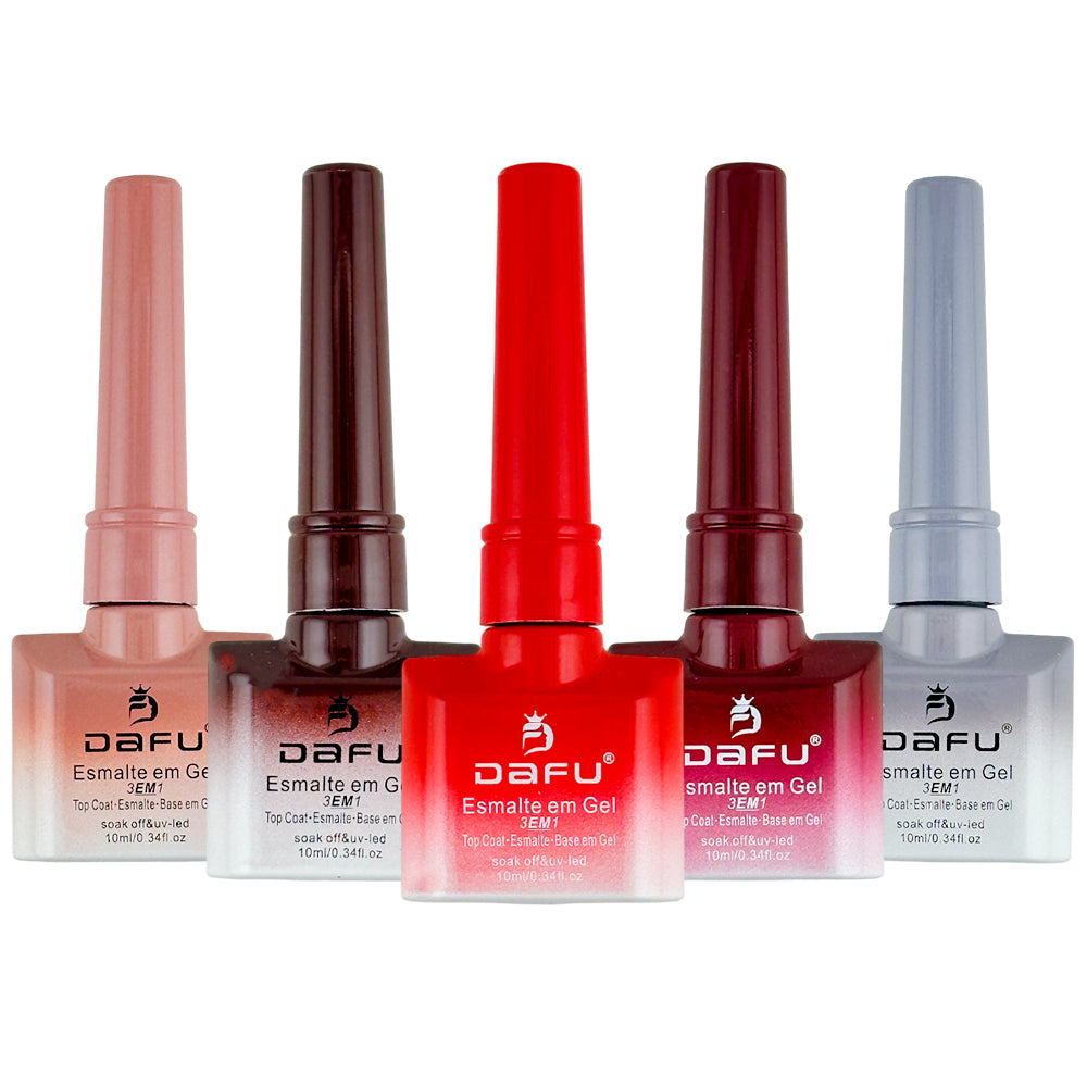 Esmalte em Gel 3 em 1 - base - esmalte - top - 10ml - DF-ONE40