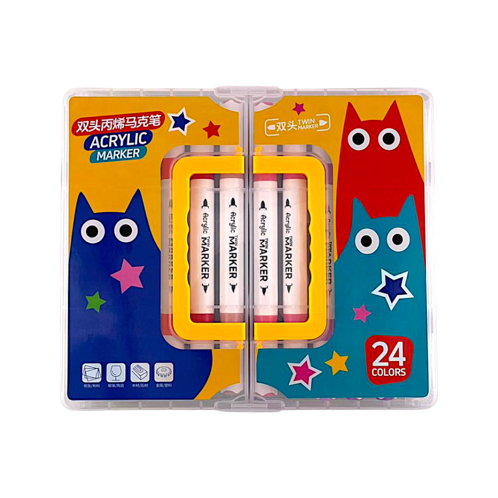 Caneta Acrylic Marker (24 cores) - CY6628-24