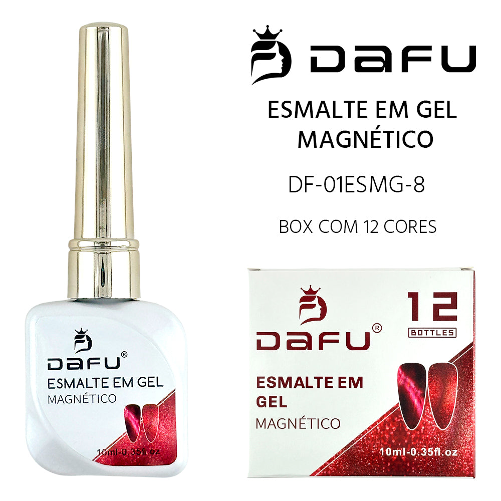 Esmalte em Gel Magnético Dafu 12 Unid - 10ml - DF-01ESMG-8