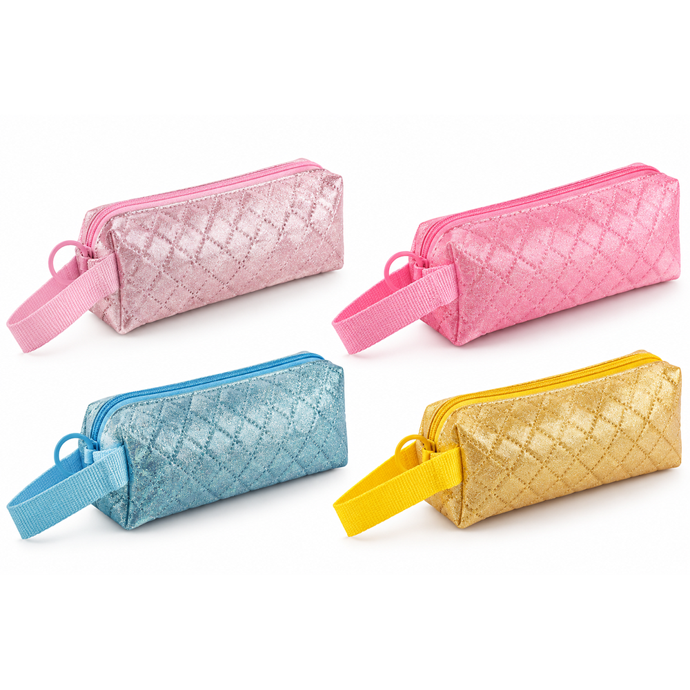 Necessaire Cor Solida com Glitter e Alça - DF-EJ246002-06-06