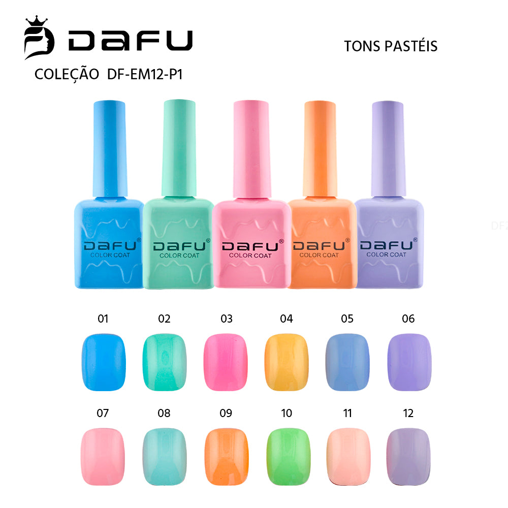 Esmalte em Gel Color Coat DF-EM12-P1 - Box 12 cores com 12 unidades