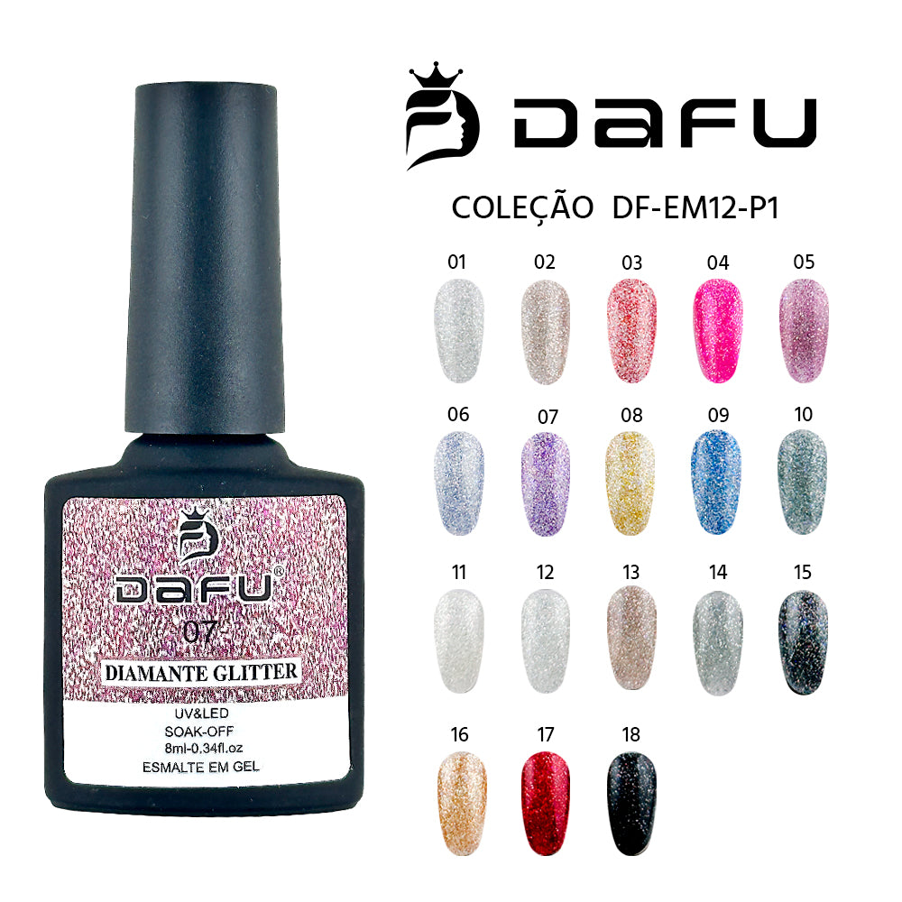 Esmalte em Gel Diamante Glitter - Box com 6 unidades