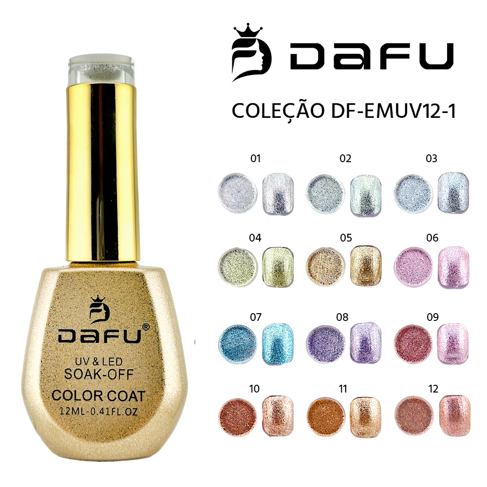 Esmalte em Gel Color Coat Dafu - Box com 12 unidades ( 12 Cores )