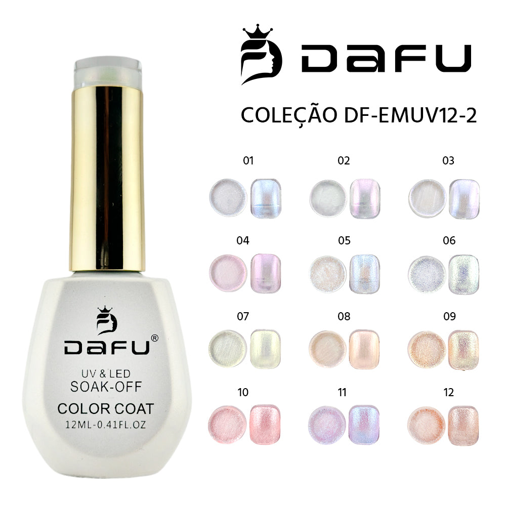 Esmalte em Gel Color Coat Dafu - Box com 12 unidades ( 12 Cores )