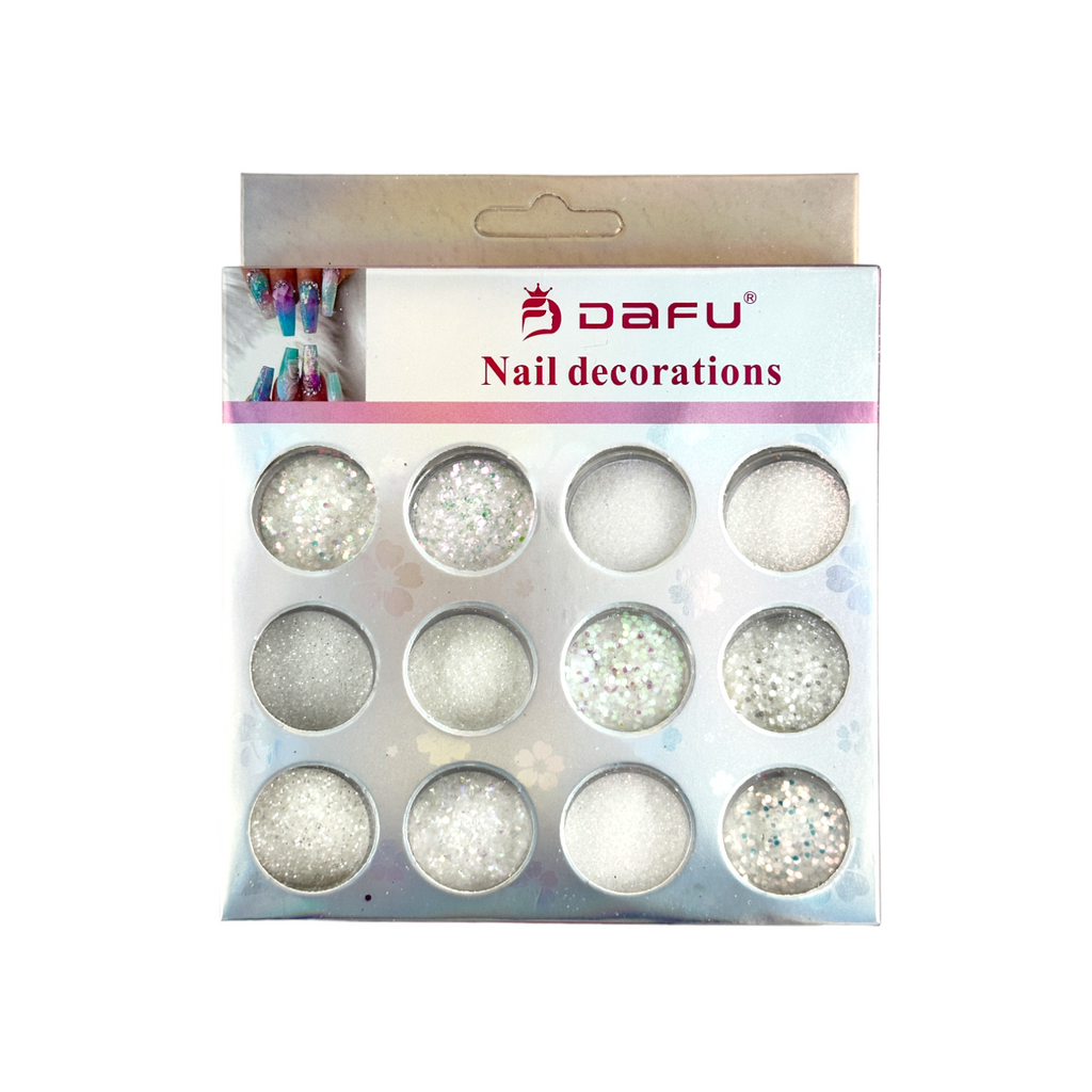 Glitter para Unhas 12 modelos - Box com 6 unidades