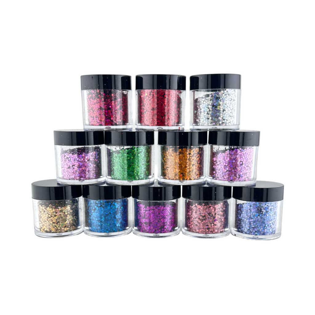 Glitter para Unhas cores sortidas - 12 unidades