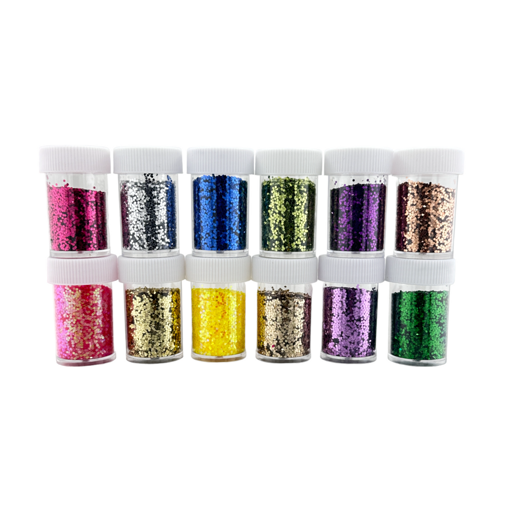 Glitter para Unhas cores sortidas - 12 unidades