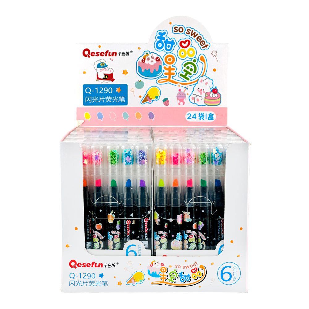 Kit com 6 Canetas Marca Texto So Sweet  - Box com 24 Kits