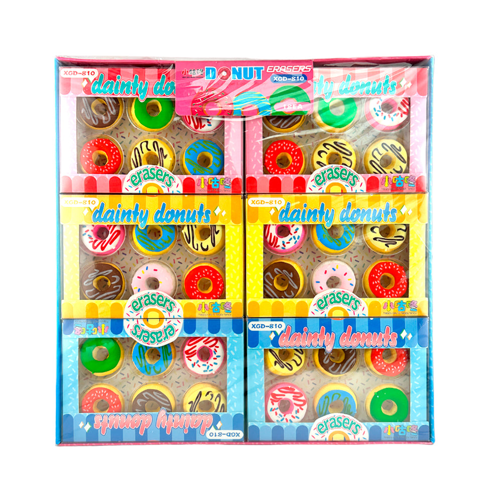 Kit 6 Borrachas Donut -  18 Kits