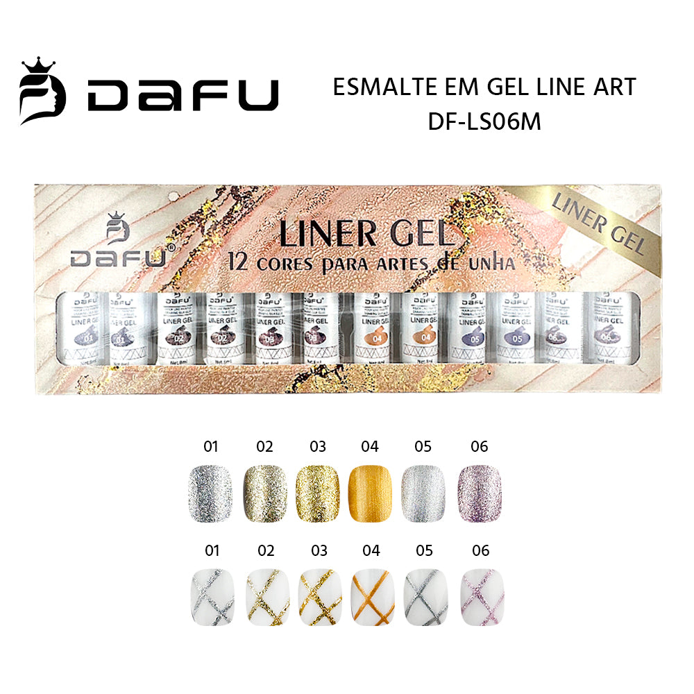 Esmalte em Gel Line Art - Box com 12 unidades ( 6 Cores )