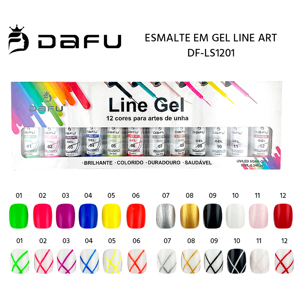 Esmalte em Gel Line Art - Box com 12 unidades ( 12 Cores )