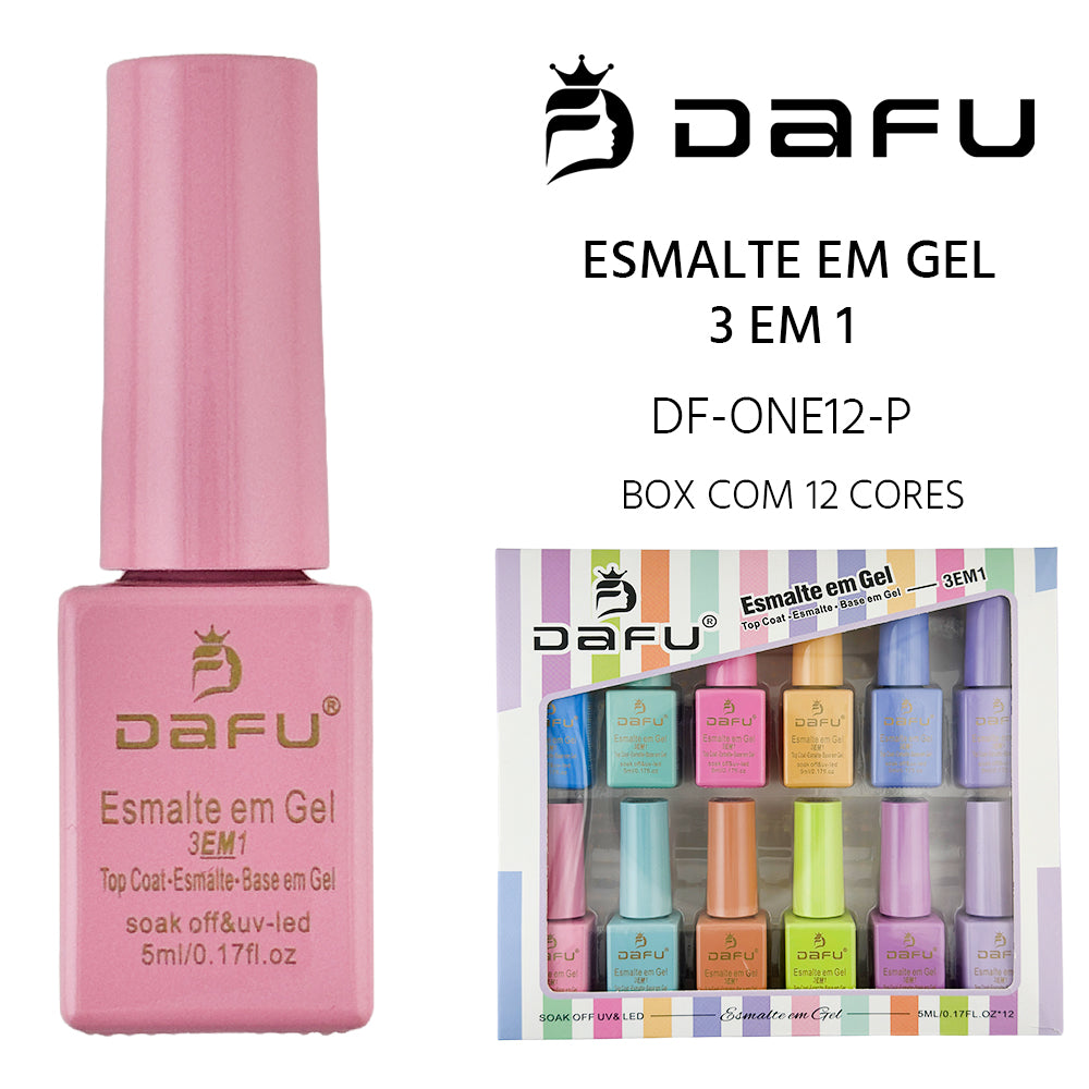 Esmalte em Gel 3 em 1 - 5ml - (12 cores) - DF-ONE12-P