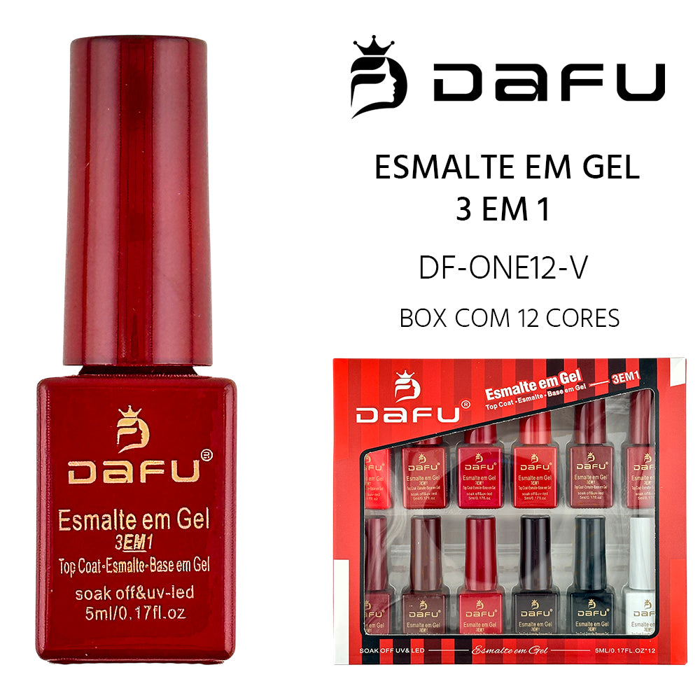 Esmalte em Gel 3 em 1 - 5ml - (12 cores) - DF-ONE12-V