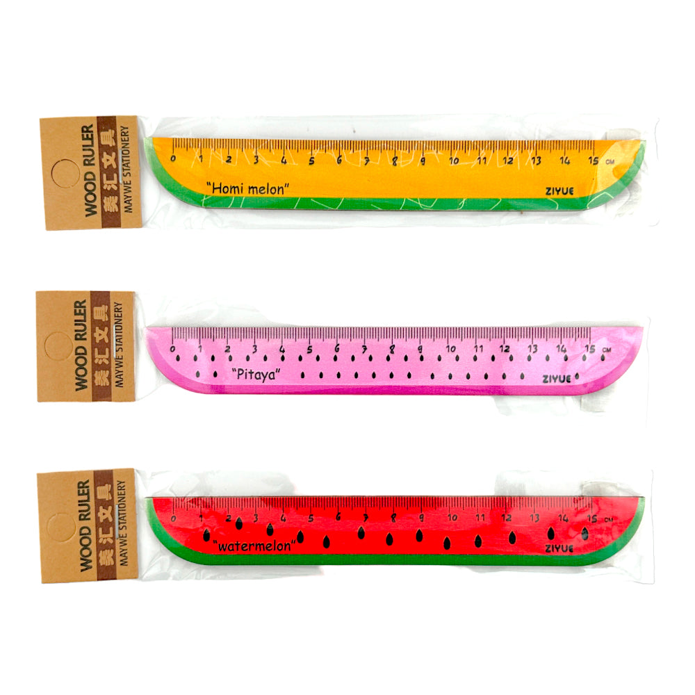 Régua Frutas 15cm - 48 unidades