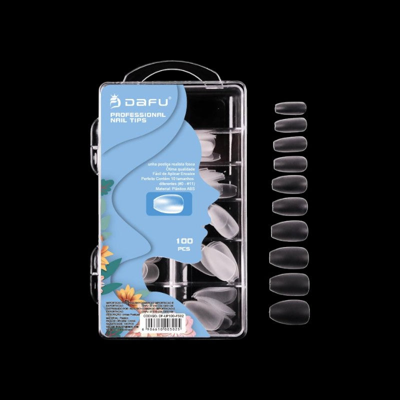 Unha Postiça Transparente FS02 - 100 pcs - 12 Kits