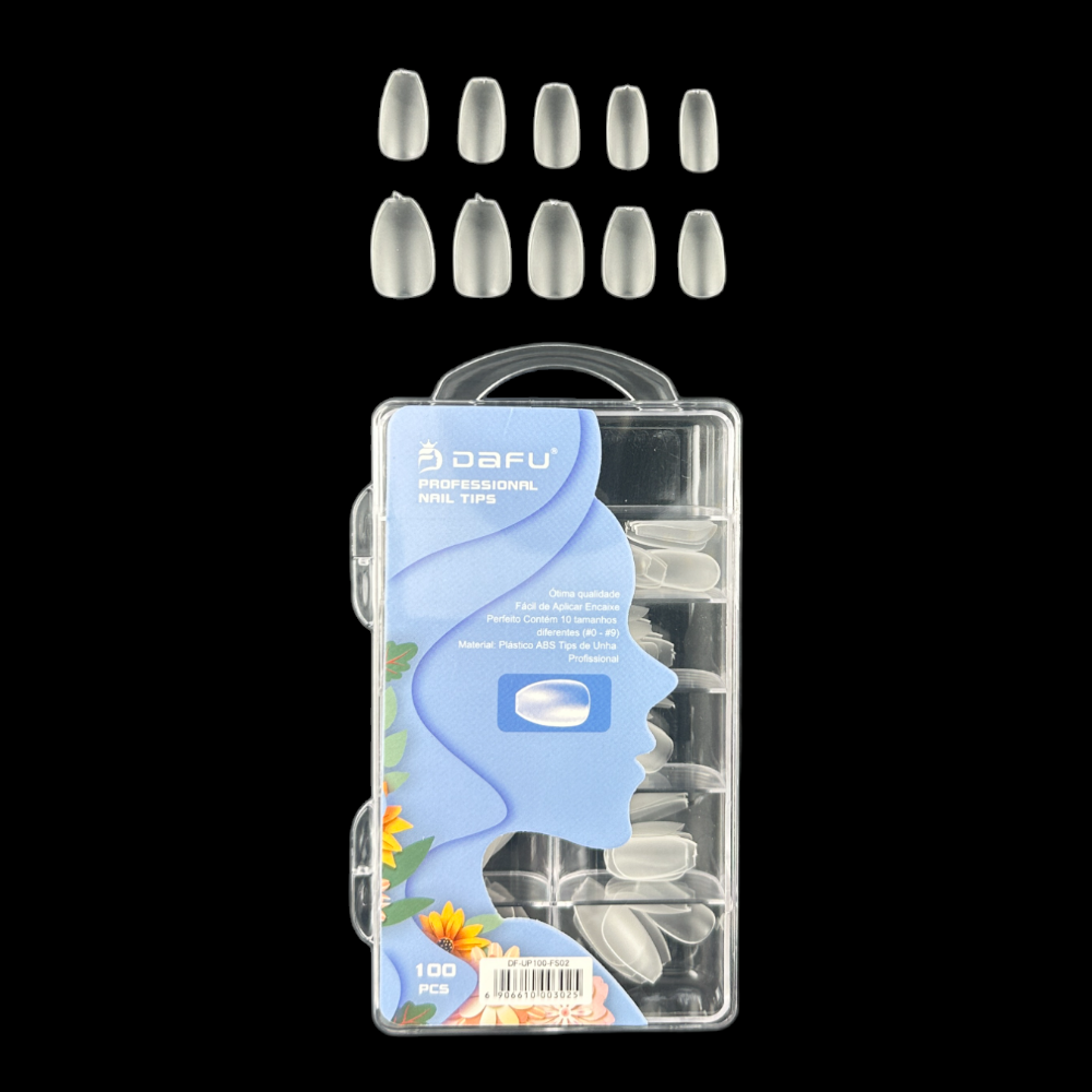 Unha Postiça Transparente FS02 - 100 pcs - 12 Kits