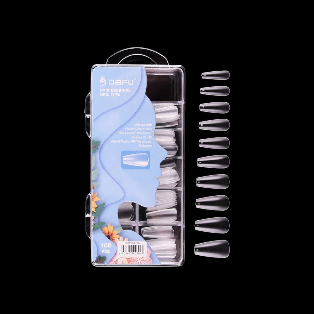 Unha Postiça Transparente DF-UP100-FS04 - 100 pcs - 12 Kits