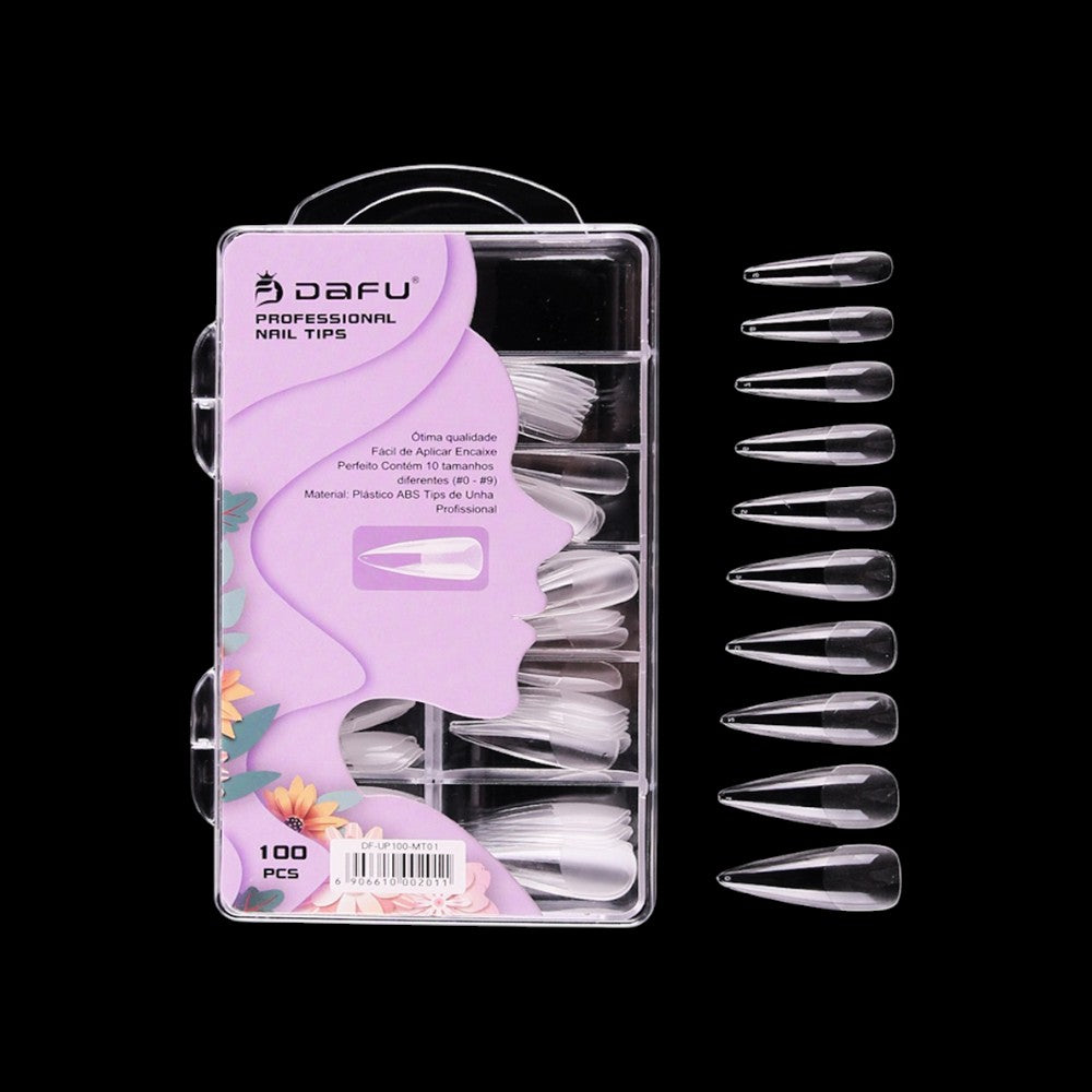 Unha Postiça Transparente MT01 - 100 pcs - 12 Kits