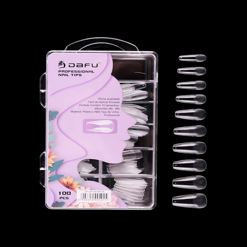 Unha Postiça Transparente MT04 - 100 pcs - 12 Kits