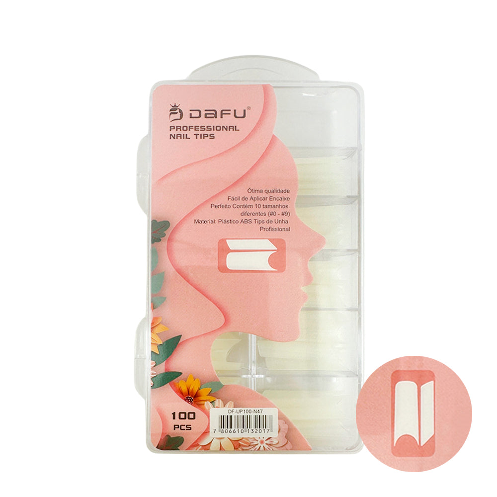Unha Postiça Transparente - 100 pcs - 12 Kits - DF-UP100-N47