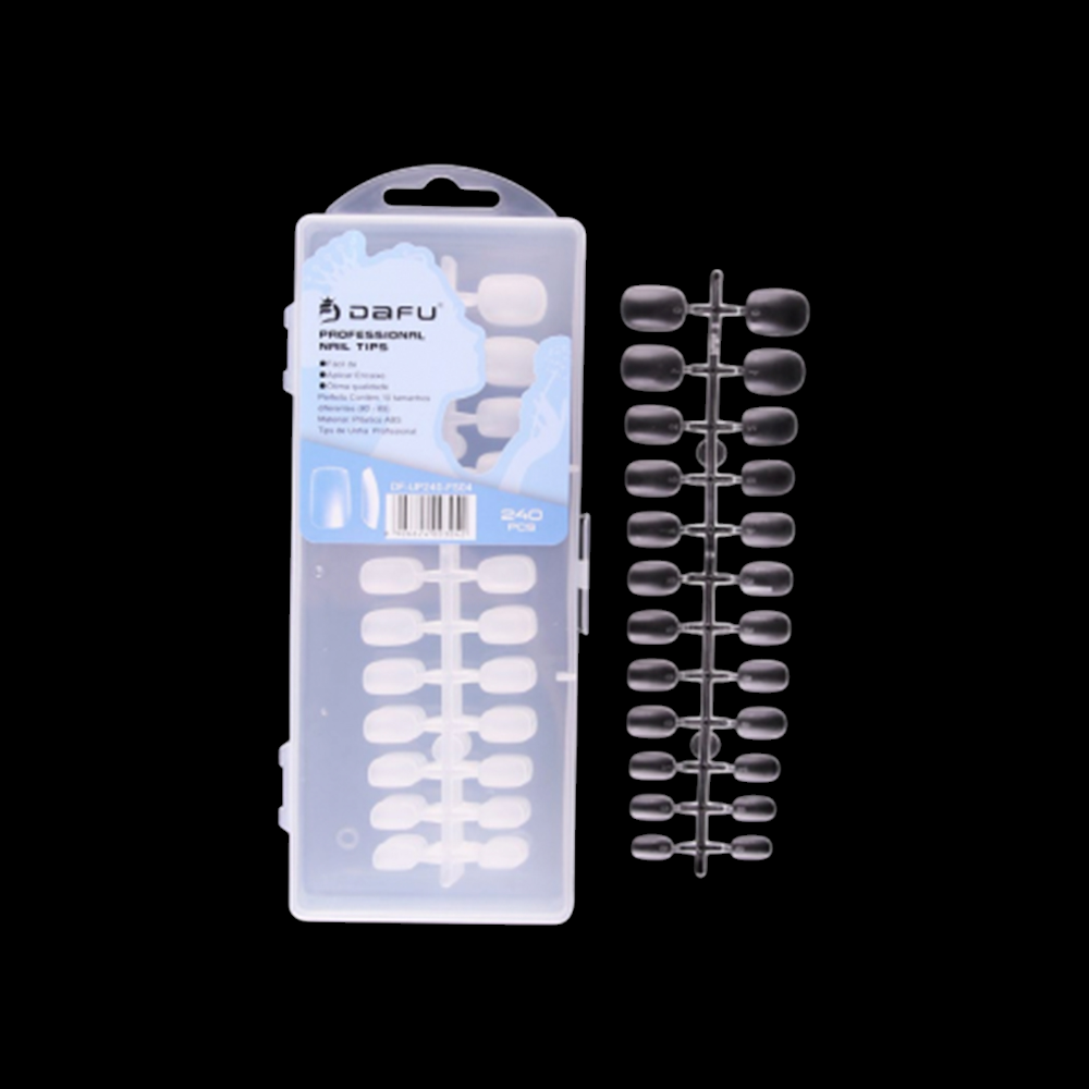 Unha Postiça Transparente DF-UP240-FS04 - 240 pcs - 12 Kits