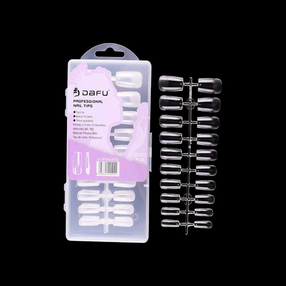 Unha Postiça Transparente DF-UP240-MT02 - 240 pcs - 12 Kits