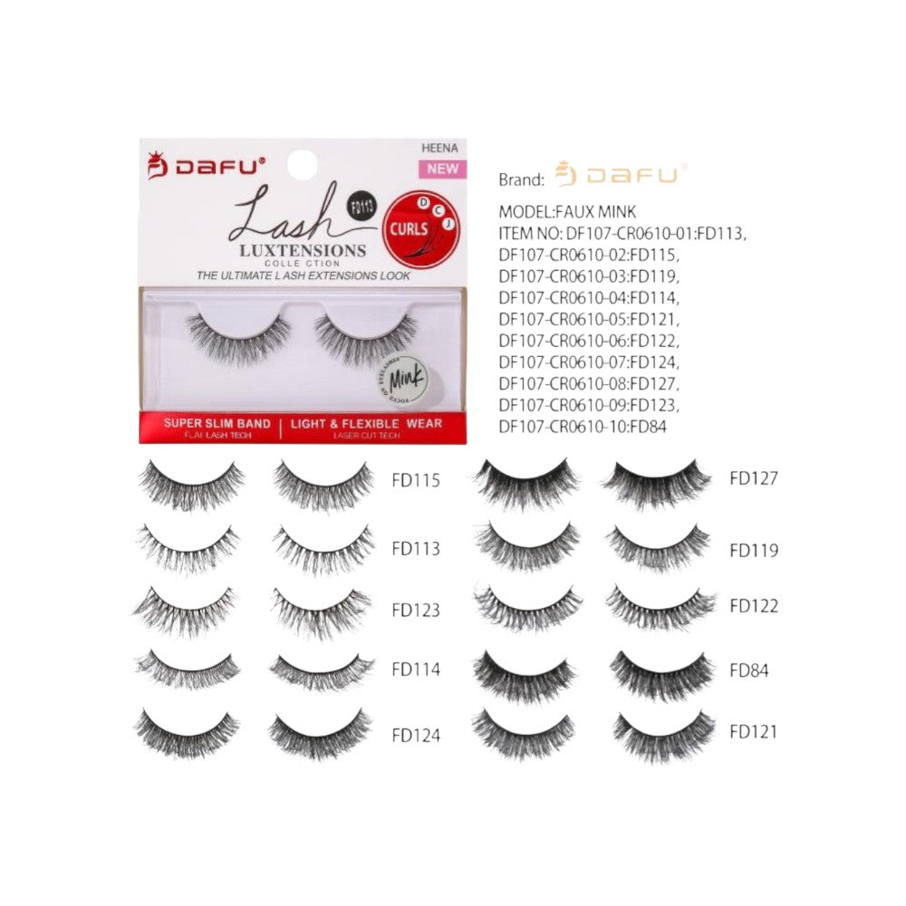 CILIOS POSTIÇOS LASH LUXTENSIONS DF107-CR0610-01-10