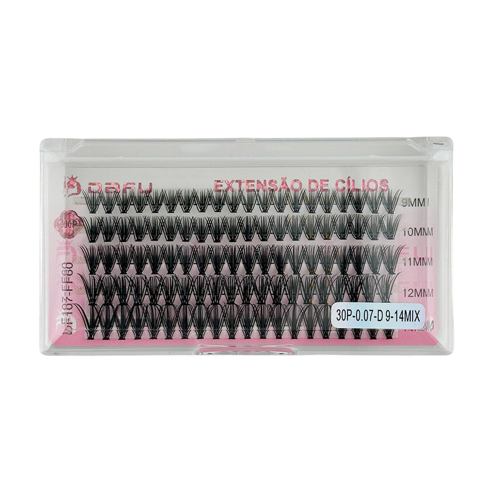 Cílios para Extensão - 30P-0.07-D-9-14MIX - DF107-FF60