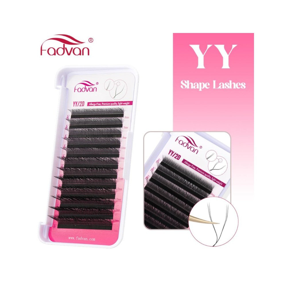 Cílios postiços fadvan YY/2D YY0.7D-9mm