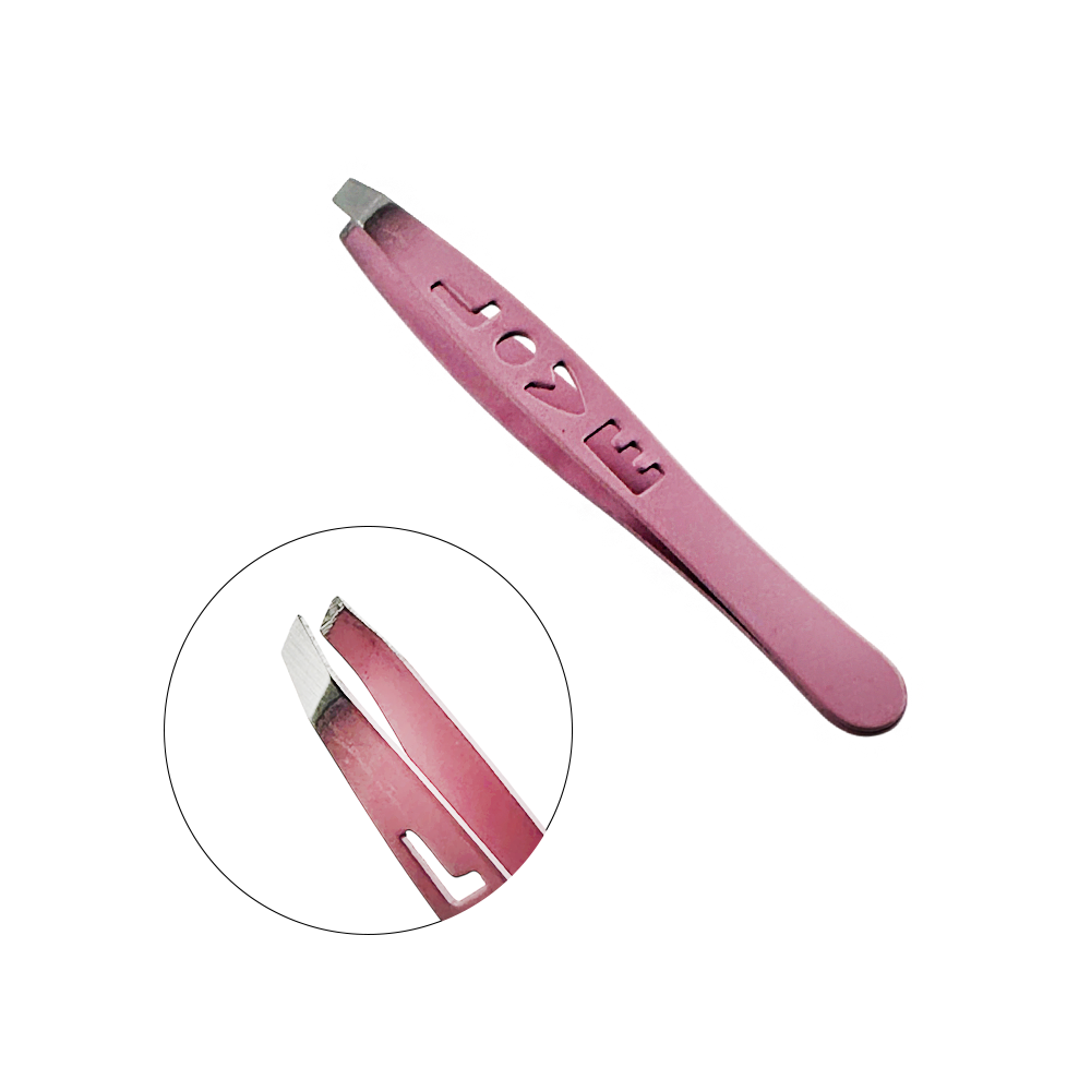 Pinça para Sobrancelha Metal Rosa Love - DF353-PI0104-3