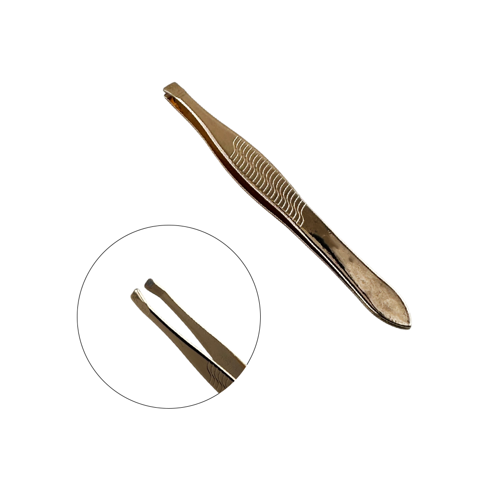 Pinça para Sobrancelha Dourado - DF353-PI0204-3