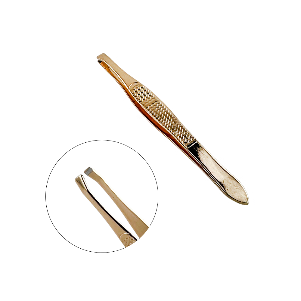 Pinça para Sobrancelha Metal Dourado - DF353-PI0204-4