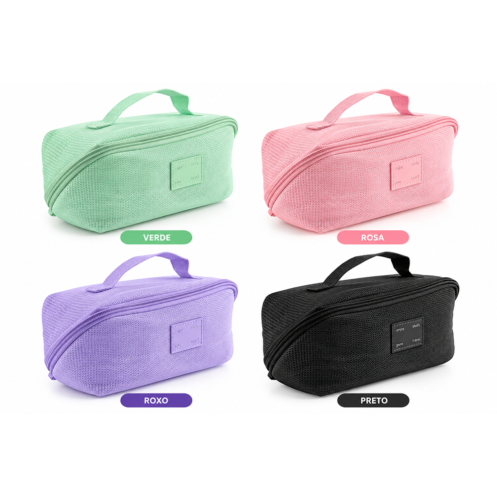 Necessaire Cor Solida Simples e Delicada - DF398-NC06