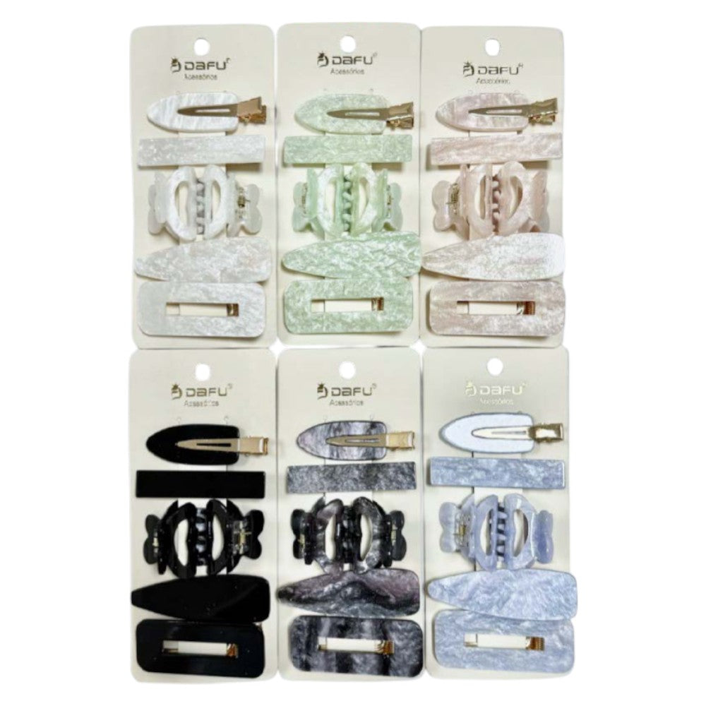 PRESILHA PARA CABELO DAFU DF408-PR3216-8