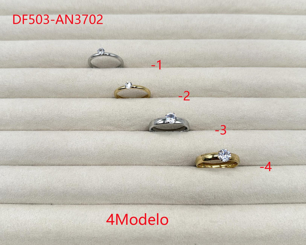 ANEL AÇO PRATA GROSSO COM PEDRA DF503-AN3702-3