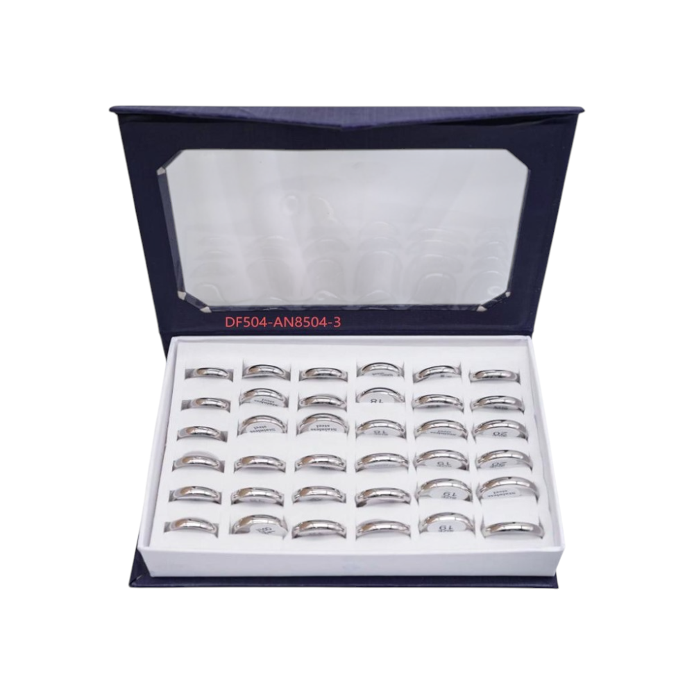 Anel Aço Inoxidável Prata Dafu - DF504-AN8504-3