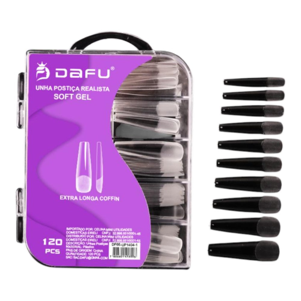 Unhas postiças transparente DAFU -DF66-UP1404-1