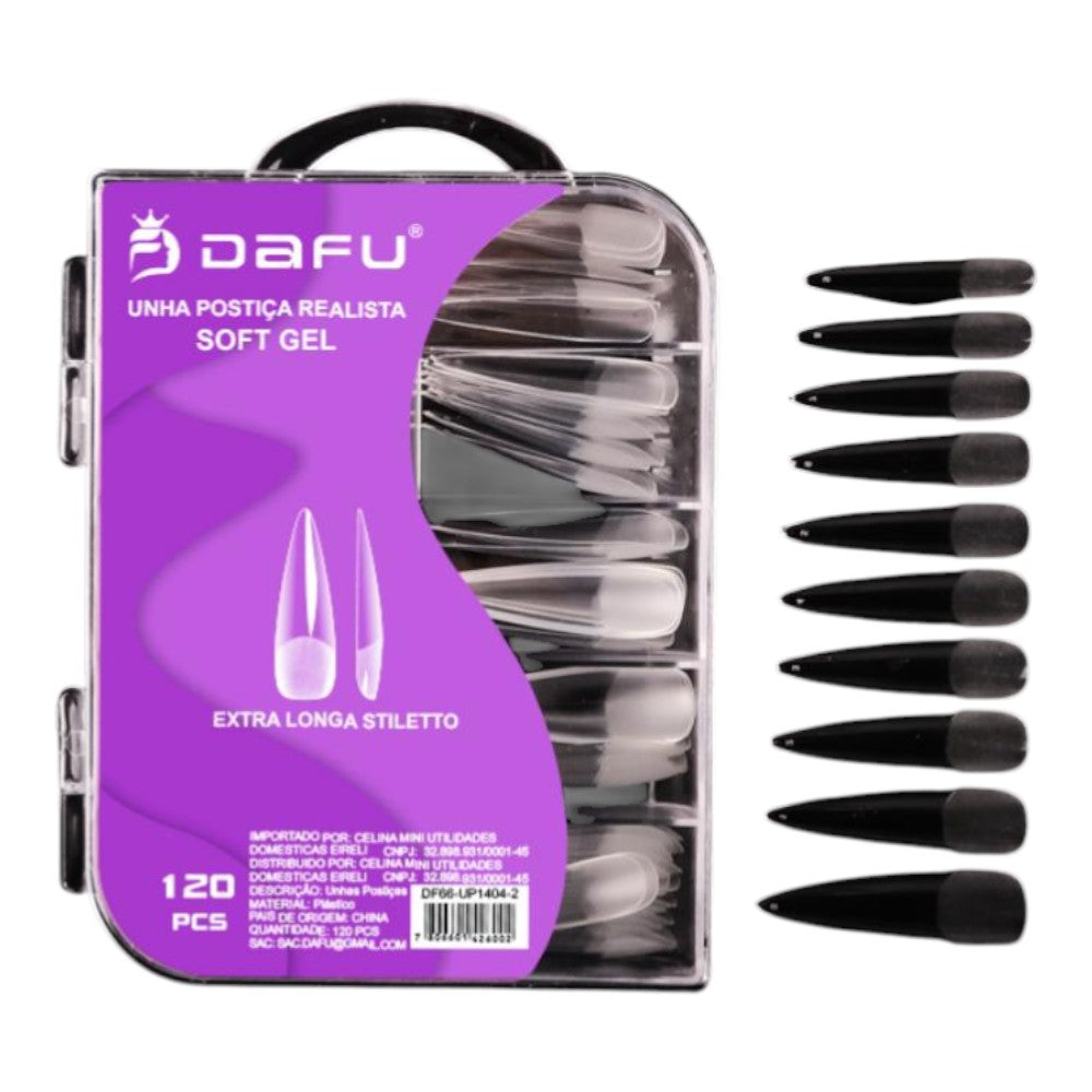 Unhas postiças transparente DAFU -DF66-UP1404-2