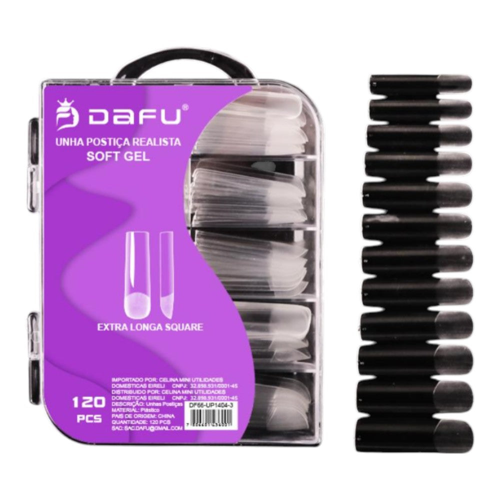 Unhas postiças transparente DAFU -DF66-UP1404-3