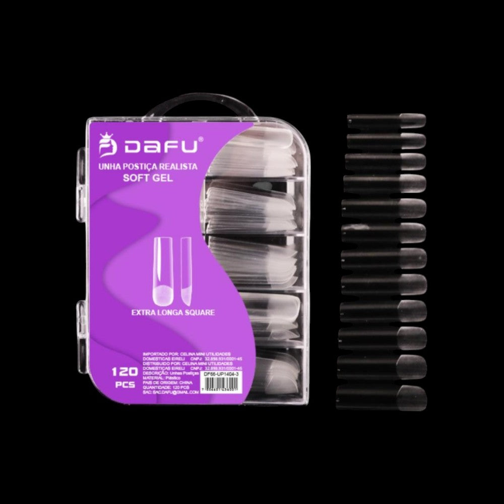 Unhas postiças transparente DAFU -DF66-UP1404-3