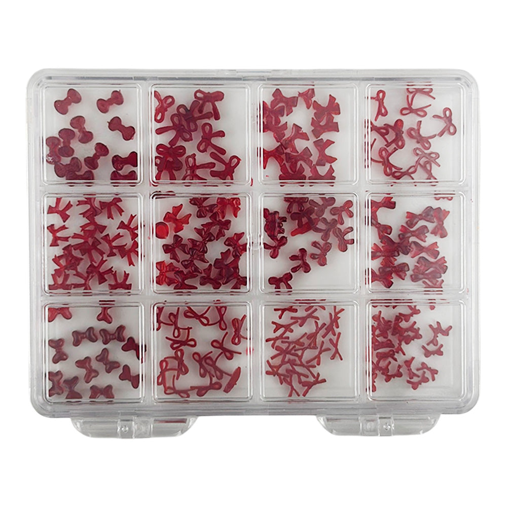 Decoração para Unha Laços vinho - DF7-GT203802-2