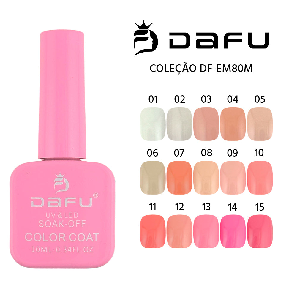 Esmalte em Gel DAFU 10 ml - Coleção DF-EM80M - cores de 1 a 15 - Box com 12 unidades cada cor