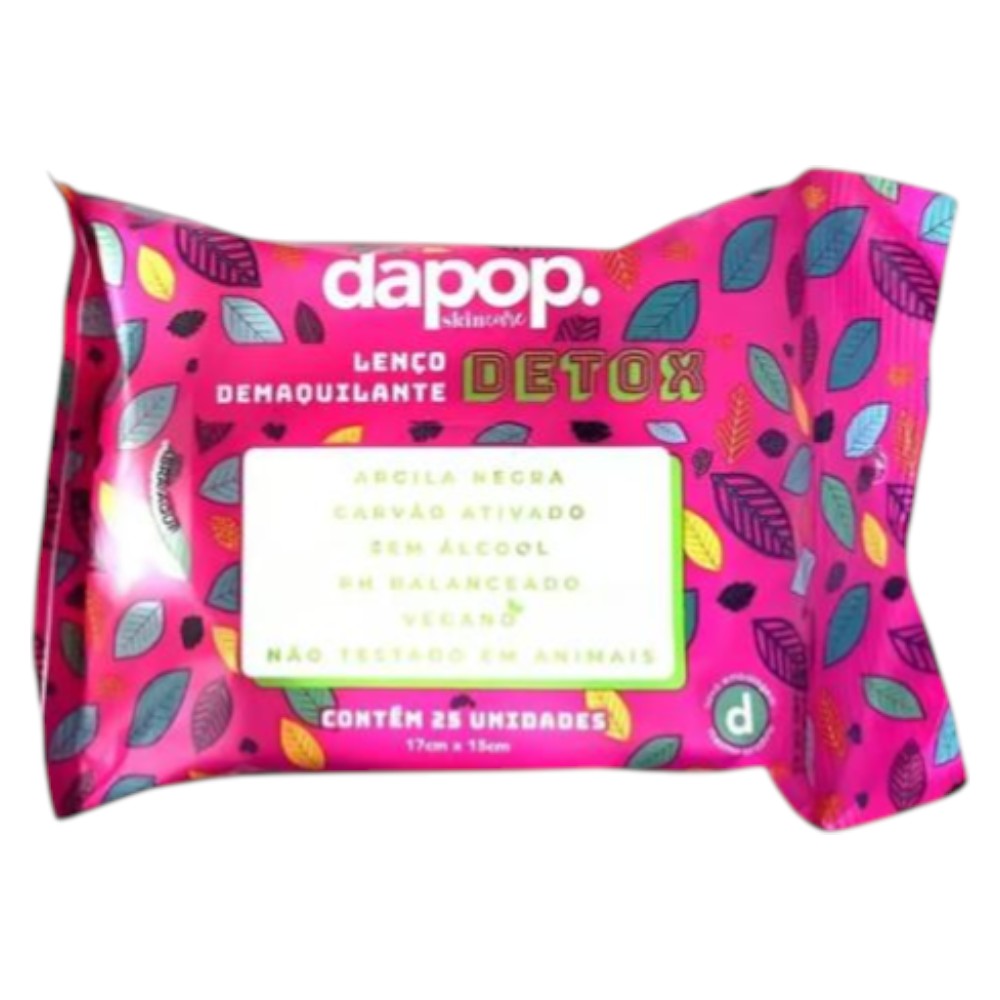 LENÇO DEMAQUILANTE DETOX DAPOP -DP2223