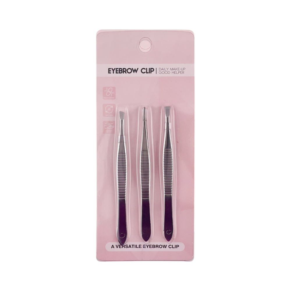 Kit Pinça para Sobrancelha 3 modelos - DF101-PI217